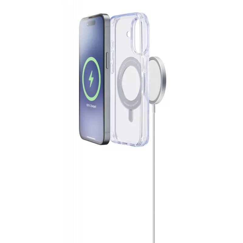 Cellularline Spin Mag - iPhone 16 hoesje met draaibare ringhouder, compatibel met MagSafe-ecosysteem