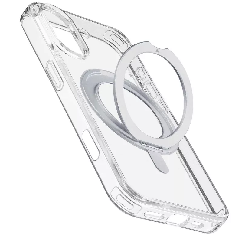 Cellularline Spin Mag - iPhone 16 hoesje met draaibare ringhouder, compatibel met MagSafe-ecosysteem