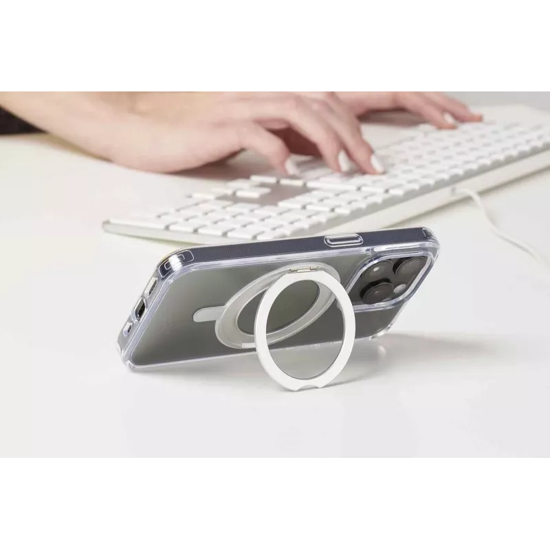 Cellularline Spin Mag - iPhone 16 hoesje met draaibare ringhouder, compatibel met MagSafe-ecosysteem