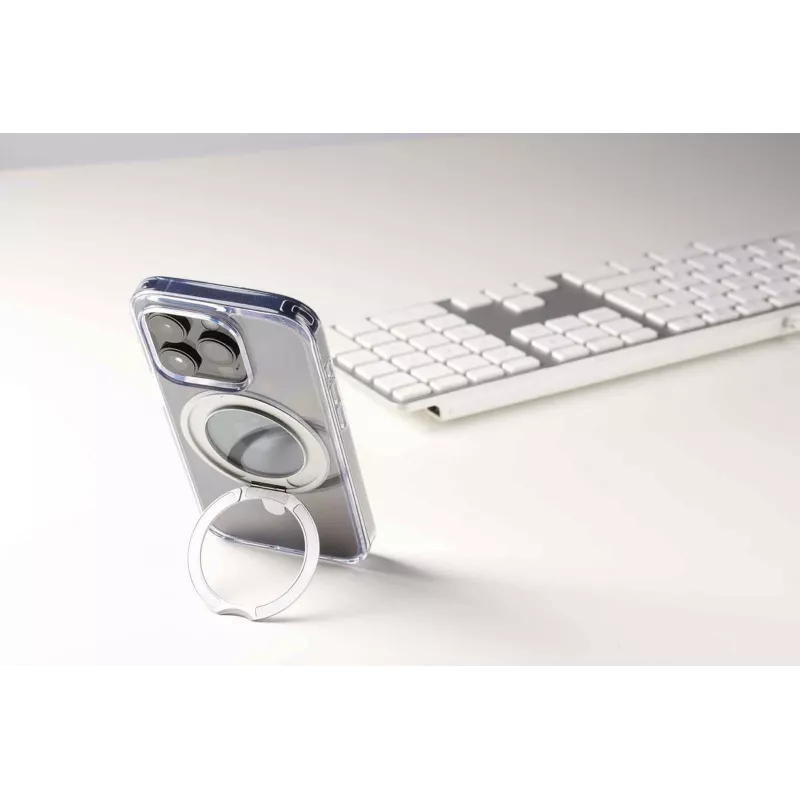 Cellularline Spin Mag - iPhone 16 hoesje met draaibare ringhouder, compatibel met MagSafe-ecosysteem