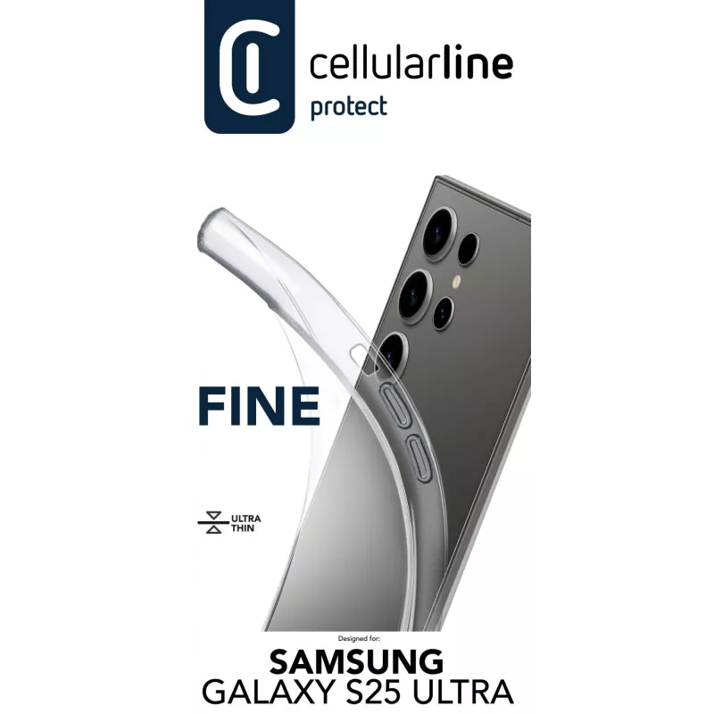 Cellularline Fine - Galaxy S25 Ultra, Cover, Samsung, Galaxy S25 Ultra, 17,3 cm (6,8 inch), transparant