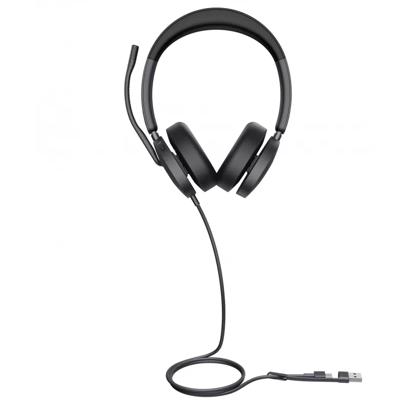 Headset Yealink UH48 Dual Teams USB-C/A bekabeld 20-20000 Hz zwart
