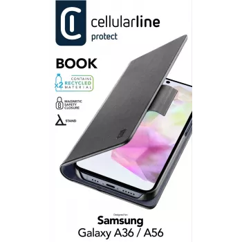 Cellularline Book - Galaxy A36/A56 book-hoes met kaartvak en magneetsluiting