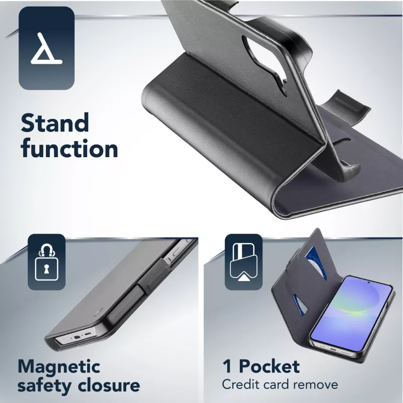 Cellularline Book - Galaxy A36/A56 book-hoes met kaartvak en magneetsluiting