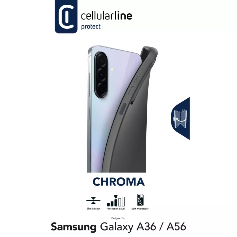 Cellularline Chroma – Galaxy A36/A56 kleurrijke zachte rubberen hoes