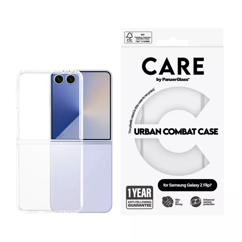 PanzerGlass CARE™ by ® Urban Combat hoesje transparant Samsung Galaxy Z Flip7