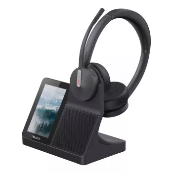 Yealink WH64 dual headset — bedraad & draadloos Bluetooth, supra-aural, hoofdbeugel, 50 m bereik, zwart