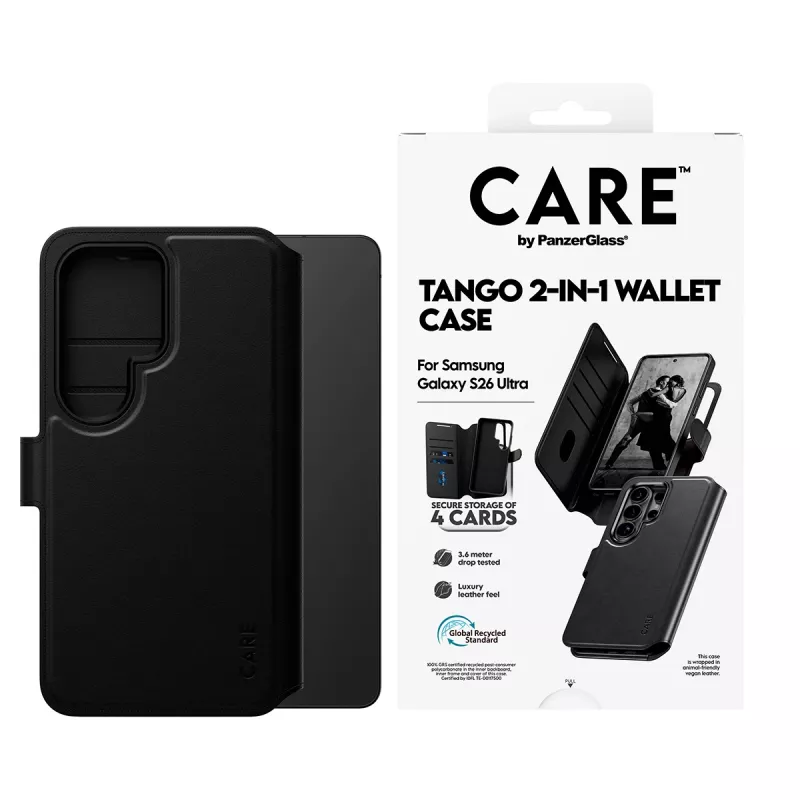 PanzerGlass CARE™ by ® Tango 2-in-1 portemonneehoes met Qi Samsung Galaxy S26 Ultra
