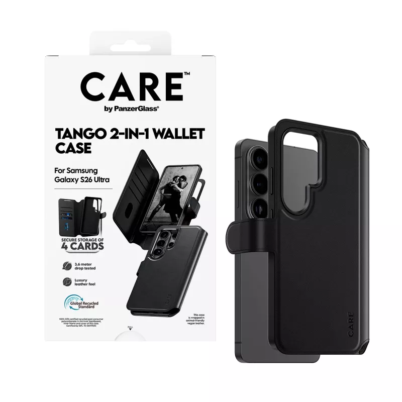 PanzerGlass CARE™ by ® Tango 2-in-1 portemonneehoes met Qi Samsung Galaxy S26 Ultra
