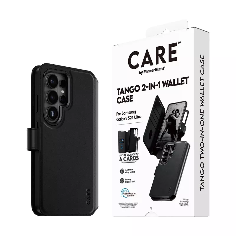 PanzerGlass CARE™ by ® Tango 2-in-1 portemonneehoes met Qi Samsung Galaxy S26 Ultra