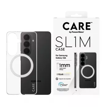 PanzerGlass CARE™ SL1M transparante beschermhoes met Qi voor Samsung Galaxy S26, geschikt voor schermen tot 16 cm (6,3 inch)