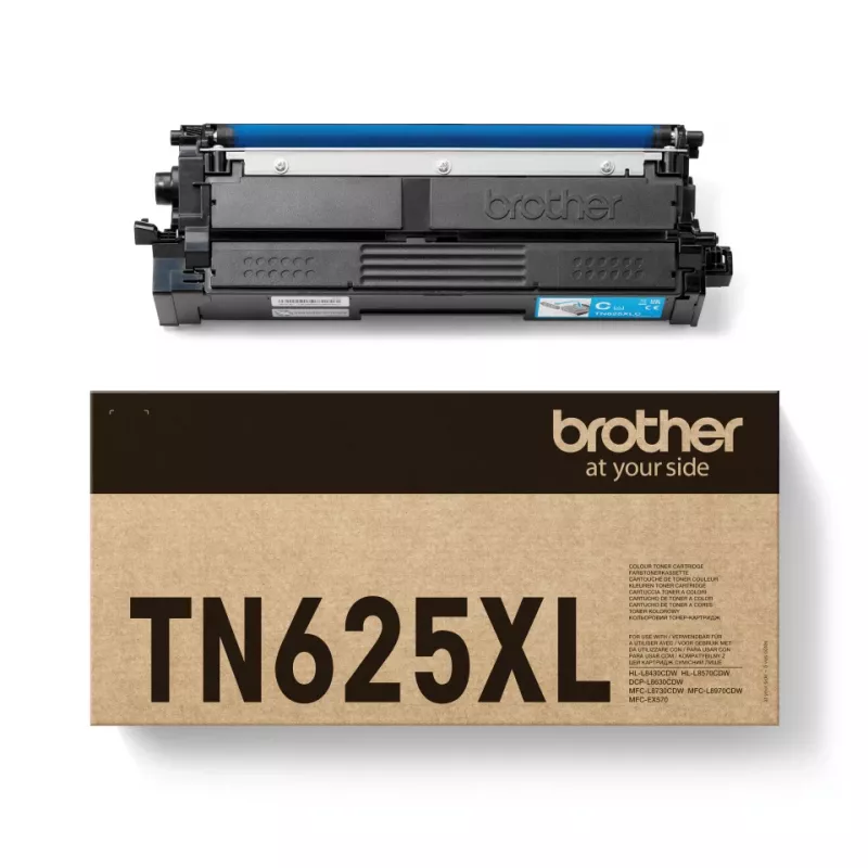 Tonercartridge Brother TN-625XLC origineel cyaan, bereik 4500 pagina's, 1 stuk