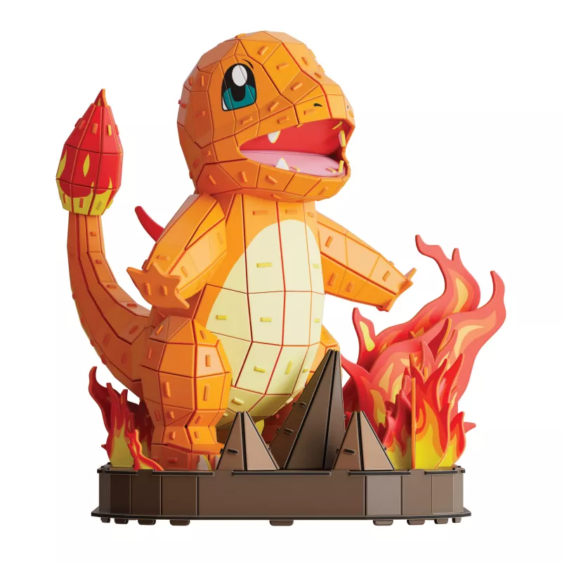 4D Build, Pokémon Charmander 3D-modelbouwpakket, Pokémon-figuur, Kanto First Partner Collection, bureaudecoratie, 241 onderdelen, vanaf 12 jaar