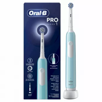 Oral-B Pro 1 Sensitive Clean elektrische tandenborstel voor volwassenen, roterend-oscillerend, blauw