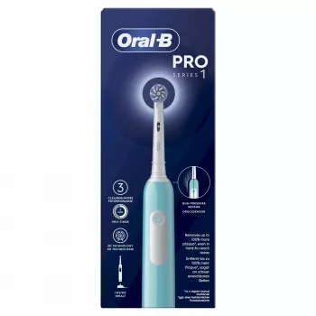 Oral-B Pro 1 Sensitive Clean elektrische tandenborstel voor volwassenen, roterend-oscillerend, blauw