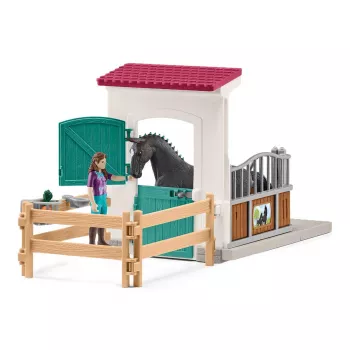 Speelgoed paardenboxset Schleich HORSE CLUB met Lisa-figuur en paard Storm, boerderijspeelset, aanbevolen leeftijd 5–12