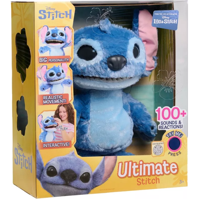 Just Play Disney Stitch - Ultimate Stitch, figuur, 3 jaar, interactief, met geluid, AA, batterijen inbegrepen