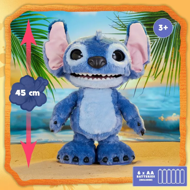 Just Play Disney Stitch - Ultimate Stitch, figuur, 3 jaar, interactief, met geluid, AA, batterijen inbegrepen