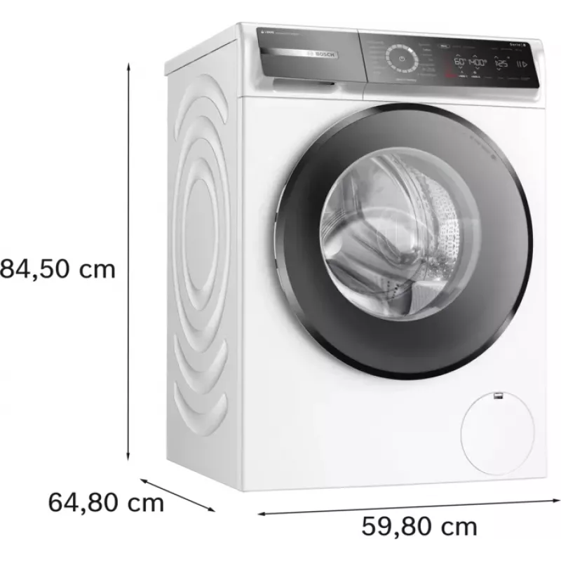 Bosch Serie 8 WGB244040 wasmachine frontlader 9 kg 1257 t/min wit