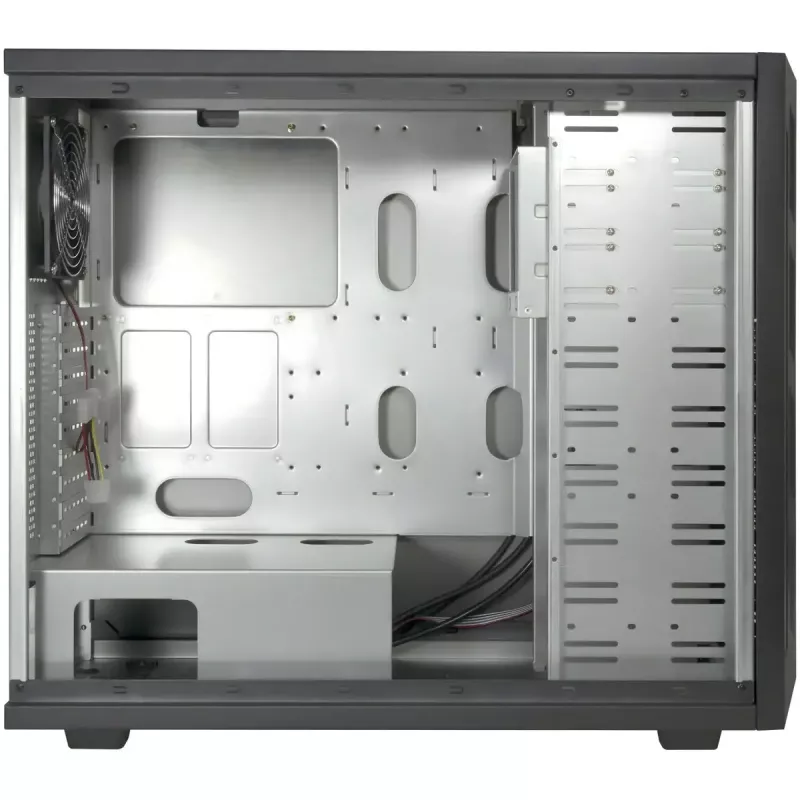 Computerbehuizing INTER-TECH 88887382 micro tower zwart — micro tower, ondersteunt ATX/EATX/SSI EEB/Micro ATX/Mini-ITX, 7×3,5-inch bays, 2×2,5-inch bays, 10×5,25-inch bays, 2×USB 3.2 Gen1