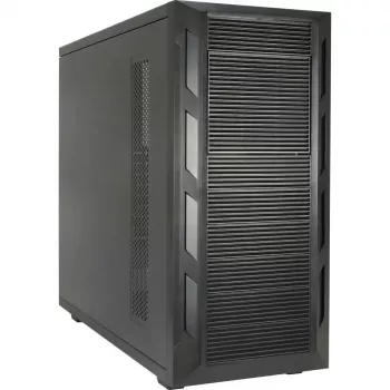 Computerbehuizing INTER-TECH 88887382 micro tower zwart — micro tower, ondersteunt ATX/EATX/SSI EEB/Micro ATX/Mini-ITX, 7×3,5-inch bays, 2×2,5-inch bays, 10×5,25-inch bays, 2×USB 3.2 Gen1