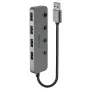 Lindy 4-poorts USB 3.0 hub met aan-/uitknoppen