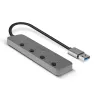 Lindy 4-poorts USB 3.0 hub met aan-/uitknoppen