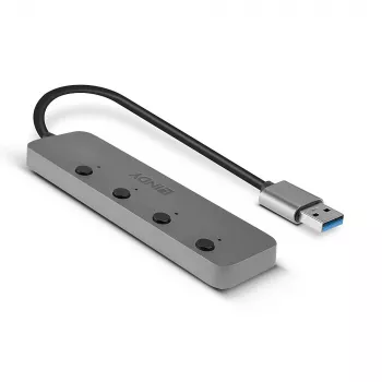 Lindy 4-poorts USB 3.0 hub met aan-/uitknoppen