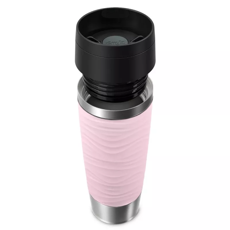 EMSA Travel Mug Waves Grande 500 ml roze, roestvrij staal
