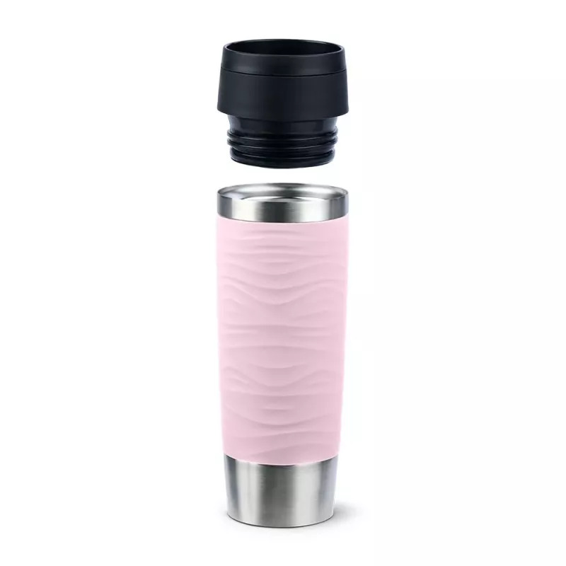 EMSA Travel Mug Waves Grande 500 ml roze, roestvrij staal