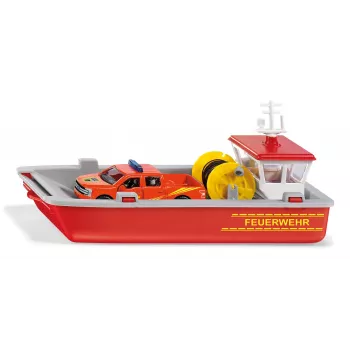 Siku brandweerwerkboot brandweerbootmodel voorgemonteerd 1:50