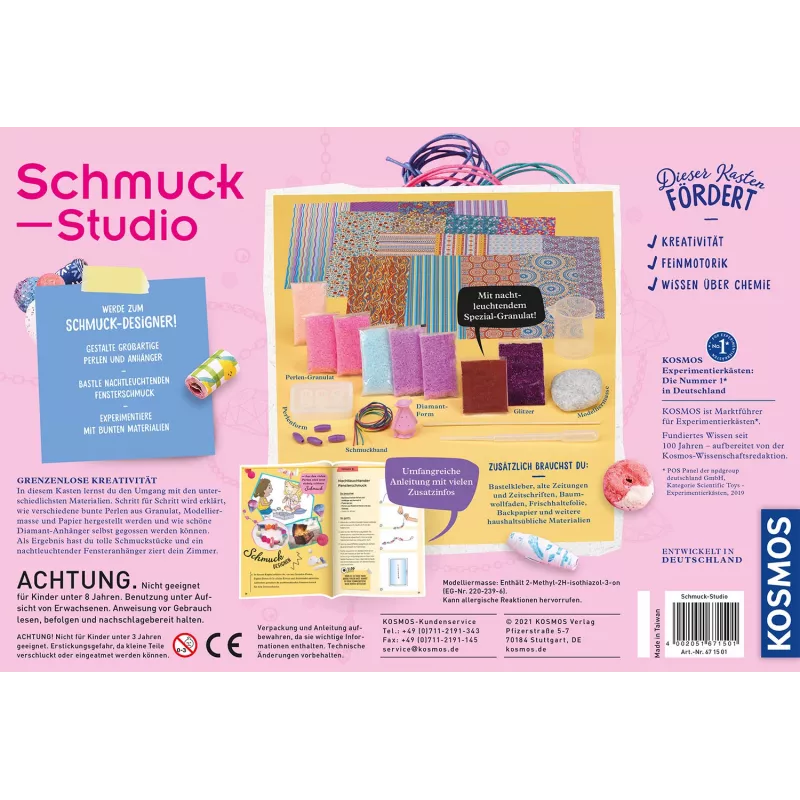 Kosmos Schmuck-Studio, sieradenset, veelkleurig, 8 jaar, 12 jaar, 226 mm, 334 mm