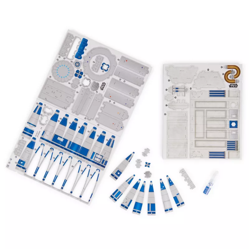 4D Build, Star Wars R2-D2 kartonmodelbouwpakket 201 onderdelen | Star Wars speelgoed bureaudecoratie | constructiespeelgoed | 3D-modelbouwpakketten voor volwassenen & jongeren vanaf 12