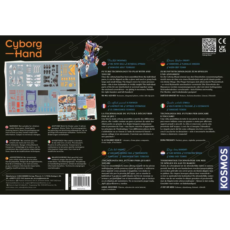 Kosmos Cyborg-Hand, engineering-kit, techniek, 10 jaar, zwart