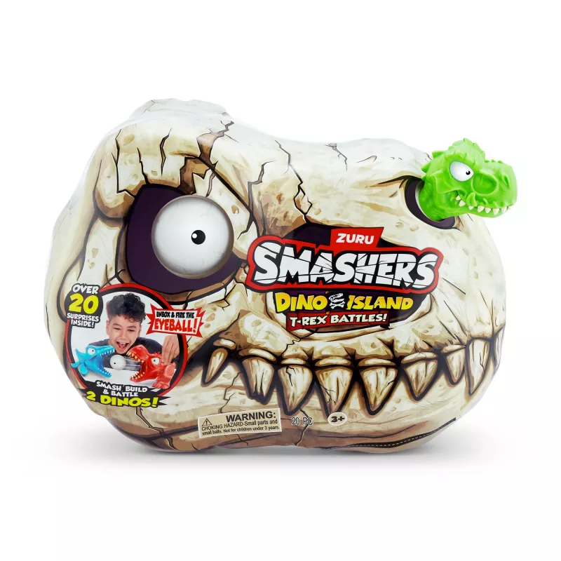 Zuru Smashers T‑Rex Battles speelfiguur – verzamelbare dinosaurus-actiefiguur, gesorteerde modellen
