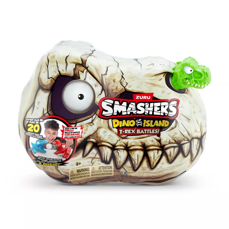 Zuru Smashers T‑Rex Battles speelfiguur – verzamelbare dinosaurus-actiefiguur, gesorteerde modellen