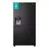 Hisense Side-by-Side-koelkast RS818N4TFE, vrijstaand, Amerikaanse deur, zwart, touch, LED, display op de deur