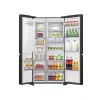 Hisense Side-by-Side-koelkast RS818N4TFE, vrijstaand, Amerikaanse deur, zwart, touch, LED, display op de deur
