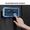 Hisense Side-by-Side-koelkast RS818N4TFE, vrijstaand, Amerikaanse deur, zwart, touch, LED, display op de deur