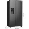 Hisense RS5P535NTFE Side-by-Side-koelkast vrijstaand 566 L zwart