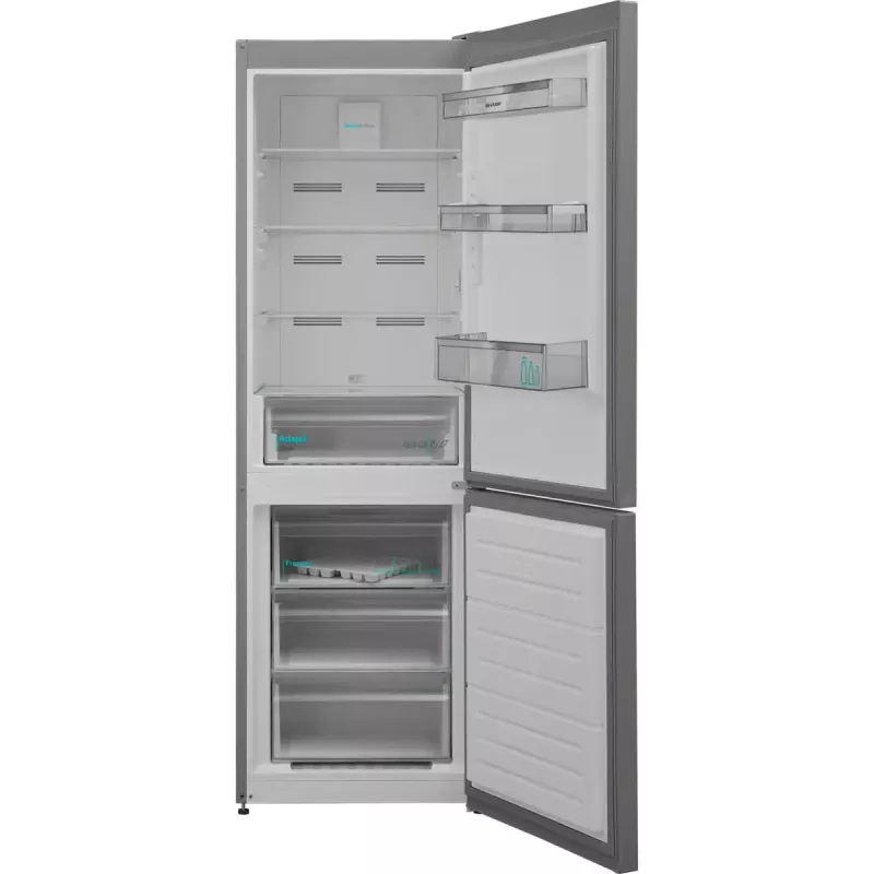 Sharp SJ-BA09RMXLC-EU, koel-vriescombinatie (roestvrij staal)