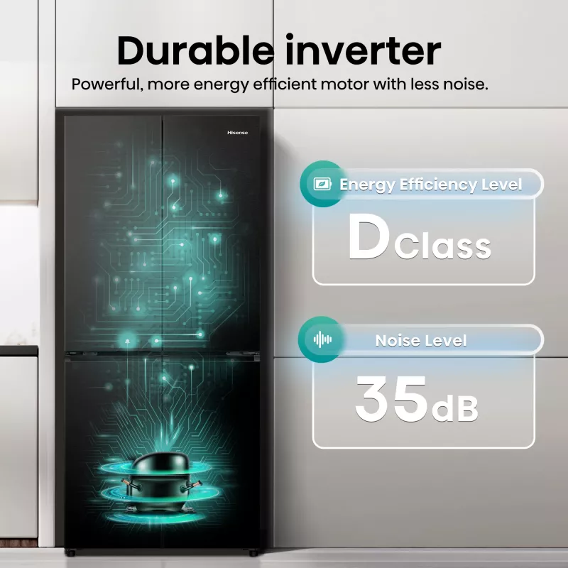 Hisense RQ5P470SAFD vrijstaand 483 L zwart, roestvrijstaal