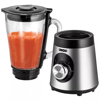 Unold Edel 1,5 L tafelmixer 500 W zwart, roestvrij staal, transparant