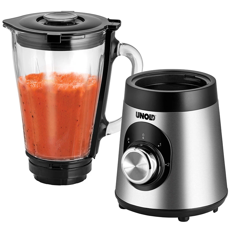 Unold Edel 1,5 L tafelmixer 500 W zwart, roestvrij staal, transparant