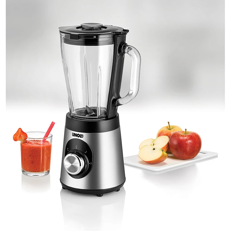 Unold Edel 1,5 L tafelmixer 500 W zwart, roestvrij staal, transparant