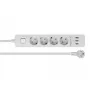 DeLOCK 11206 stroomverdeler 1,5 m 4 randaarde stopcontacten binnen wit