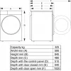 Hisense WD3S8043BW3 was-droogcombinatie vrijstaand frontlader wit