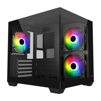 Fortron FSP behuizing Mini S140 BA micro-ATX / M-ITX pc-behuizing, ARGB, zwart