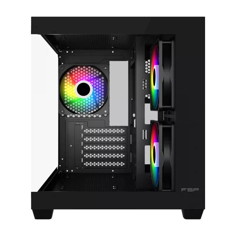 Fortron FSP behuizing Mini S140 BA micro-ATX / M-ITX pc-behuizing, ARGB, zwart