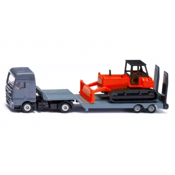 Siku MAN vrachtwagen met bulldozer, vrachtwagen/aanhanger model, 1:87, MAN, grijs, rood, China